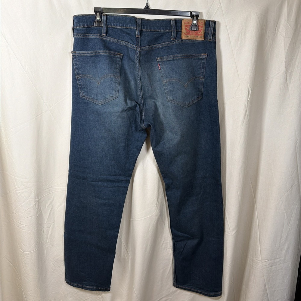 Levis 505 Jeans Mens 38x32 Blue Regular Fit Straight Leg Denim